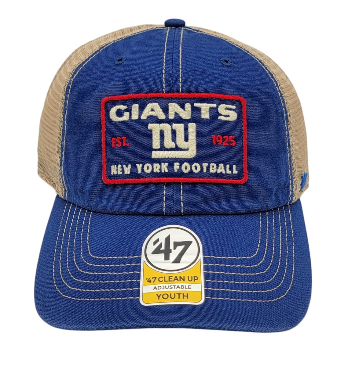 New York Giants Size YOUTH '47 Brand Wabash Clean Up Mesh