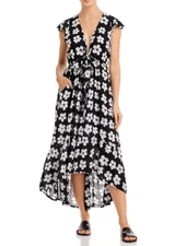 Tiare Hawaii Womens Dress Beachwear Cover-Up Swimsuit Black O/S  3166