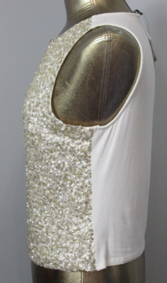 NWT Express Sleeveless Sequin Top Womens Size L Chest 35 Lined
