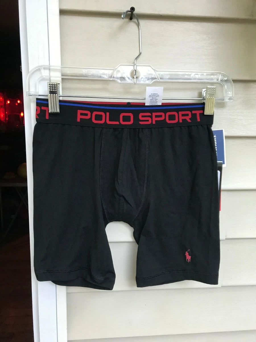 Polo Sport by Ralph Lauren Men's Boxer Briefs, black red blue Small $28