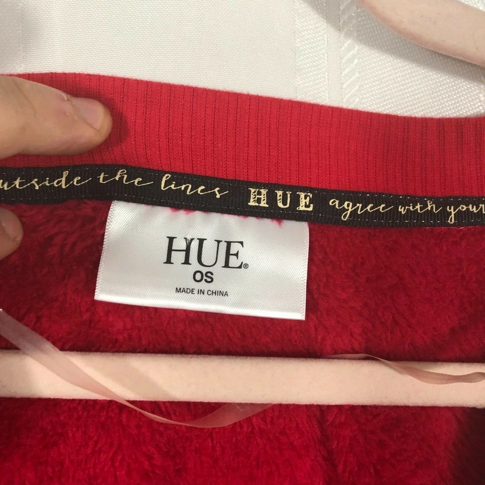 Новый с Ярлыками оттенок красный женщин один размер 3/4 рукав твердого печати флис v-образным вырезом Sleepshirt - Изображение 3 из 4