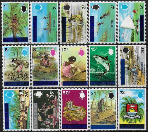 1976 Tuvalu verschiedene Motive 15v. postfrisch sg. n. 14/25