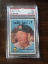1959 TOPPS  #527 SOLLY HEMUS - CARDINALS -  PSA 7  NM