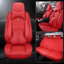Pu Leather Universal Car Seat Covers 5-seat Full Set Front Rear Cushion Covers