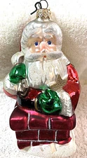 Kurt S. Adler Santa On Chimney Ornament Polonaise Collection by Komozja AP860
