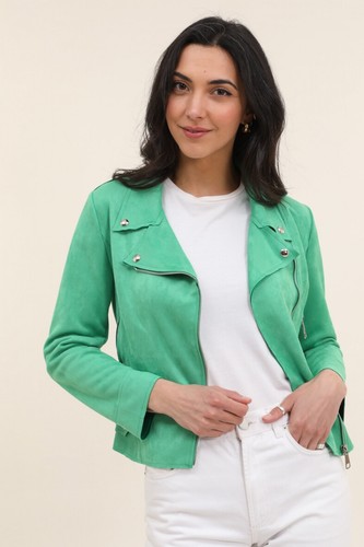 New Women Mint Raw Edge Suede Biker Jacket,More Colors, 8,10 12 14 16 18 20 22 - Picture 25 of 26