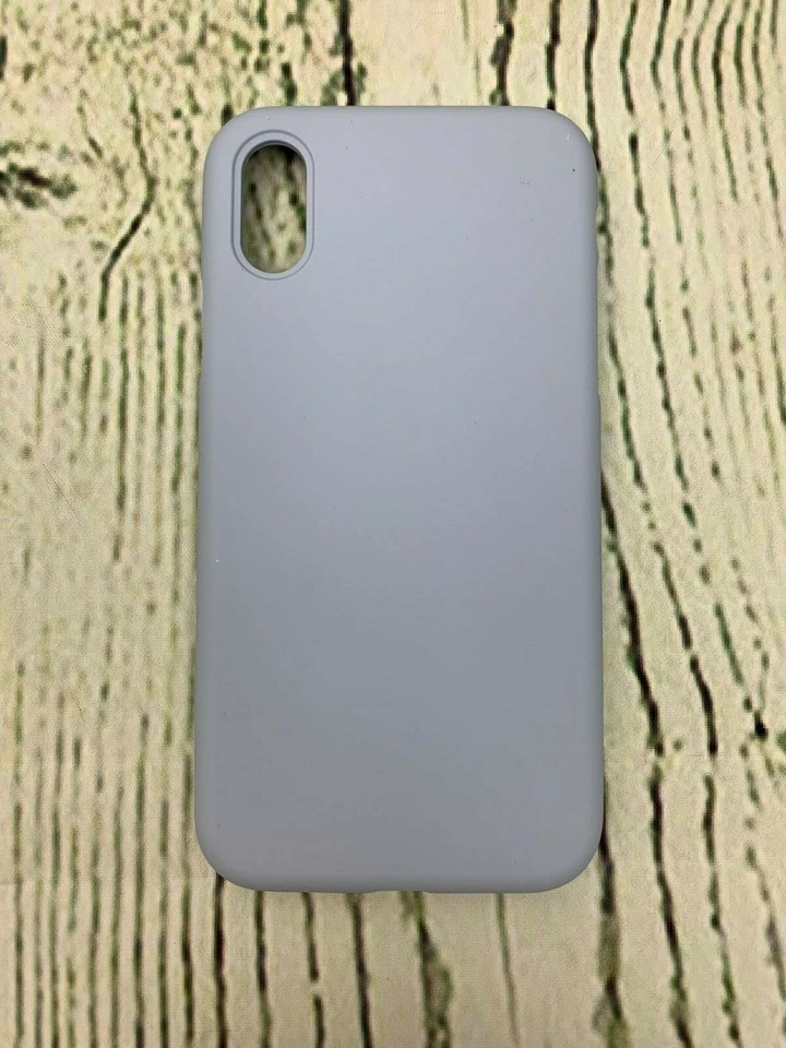 Funda de silicona azul claro con protector de pantalla Jasbon para iPhone X XS Foto 2 de 3