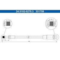 Bremsschlauch ATE 24.5102-0275.3 FüR BMW 5Er