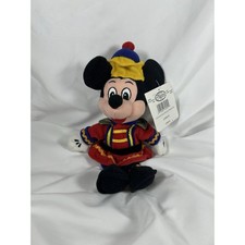 The Disney Store Beanie Plush Mickey Mouse Christmas The Nutcracker Mini 9  