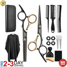 Kit Barberia Profesional Con Tijeras Corte De Cabello Capa Para Peluquer a Pelo