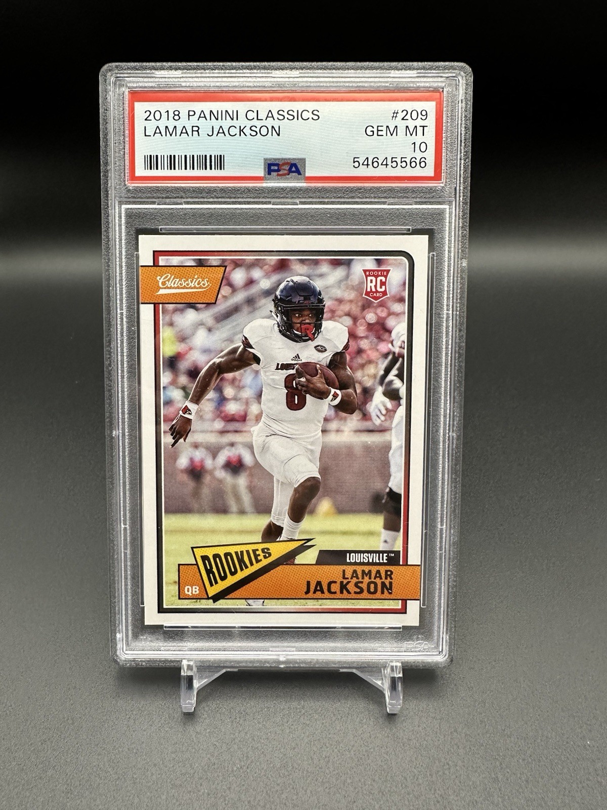 2018 Panini Classics #209 Lamar Jackson PSA 10 Louisville Ravens GEM MT MVP
