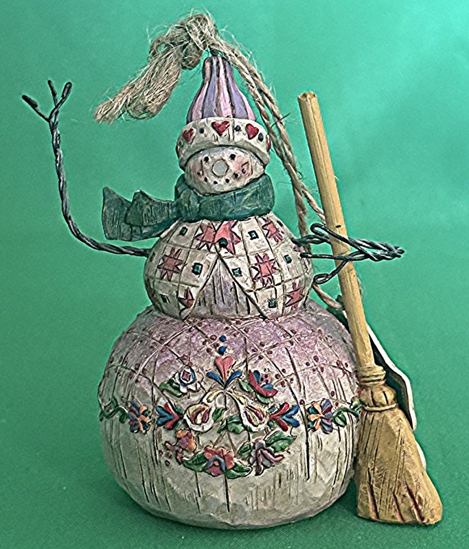 Jim Shore Heartwood Creek 2003 3.5" Snowman Ornament B113110