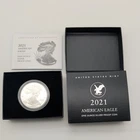 2021- *W* TYPE 2 $1 AMERICAN SILVER PROOF EAGLE w/OGP & COA