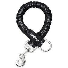 Dog Leash Extender, Shock Absorber Bungee for dogs 60lbs 90lbs Black