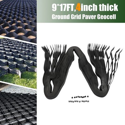 9ft x 17ft Ground Grid Paver Geocell Grid 4 inch Thick Geo Grid HDPE for Gravel