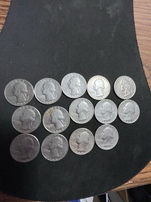 1965 To 1995 washington quarters (14) Many Errors Please See Photos