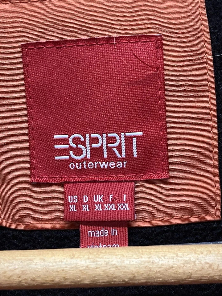 Impermeable Esprit Outerwear para mujer naranja liso forrado de lana hasta la rodilla Foto 3 de 4