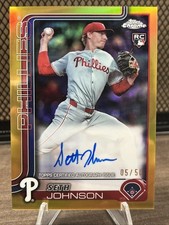 Seth Johnson 2025 Topps Chrome Baseball Rookie Gold Refractor Auto /50 #RA-SJO