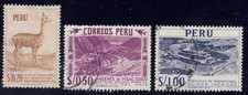 1960  Peru SC#  474-477 - Contour Farming - 3 Different Stamps - Used