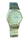 Vintage Seiko Quartz SQ Calendar Day Date 6923 - 7099 Gold Tone Men’s Wristwatch