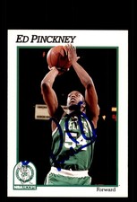 Signed Basketball Card Auto Ed Pinckney 1991-92 Hoops #16 Boston Celtics