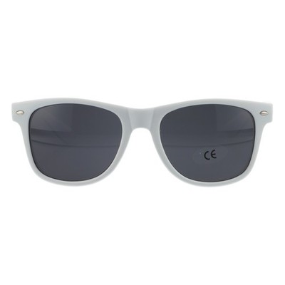 Malibu Sonnenbrille weiß UV 400 Schutz schwarzes Glas Strand Party Brille