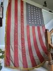 Grand Army of the Republic large antique flag - 108 years old