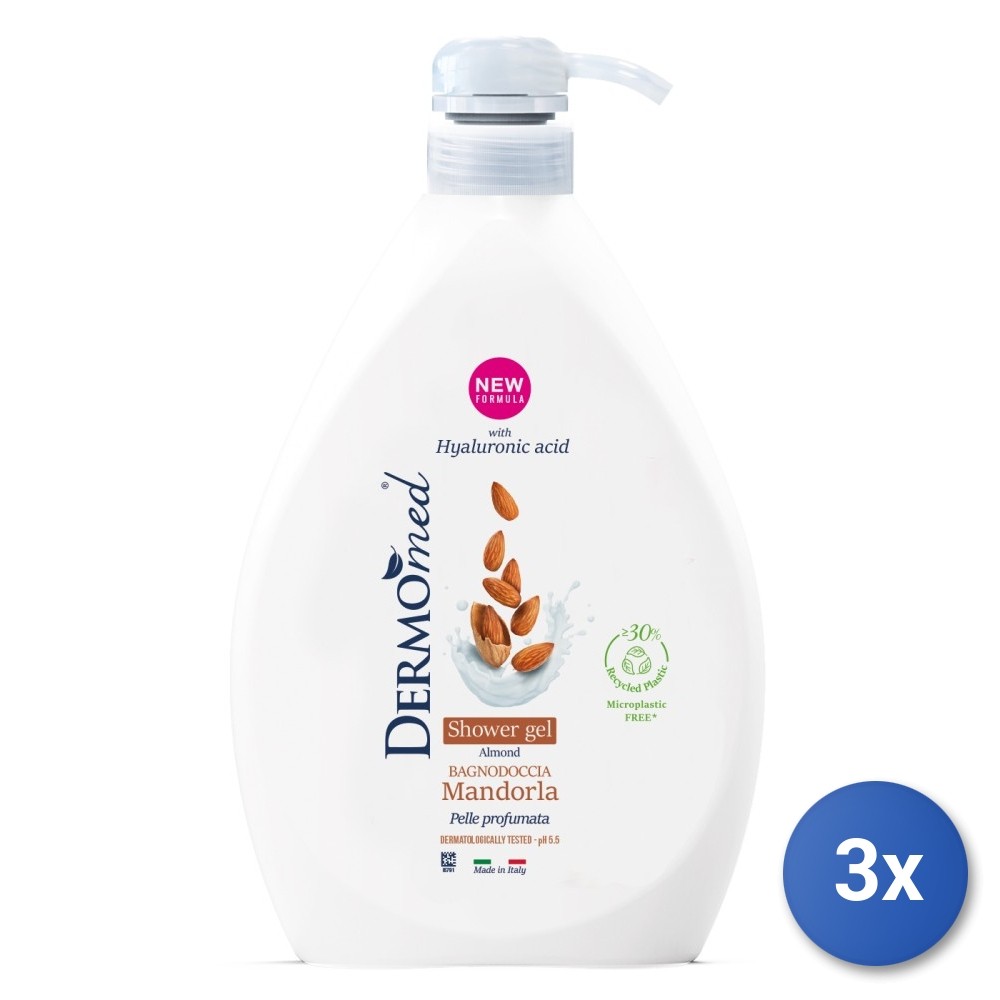 3X Dermomed Bath 1000 ML. Almond Made In Italy