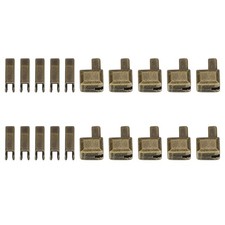10 Set Zipper Repair Kits 3 Retainers Box  Insertion Pins Bronze Tone