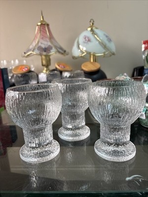 iittala Kekkerit großer Weinkelch x 3. 12,5 cm groß selten