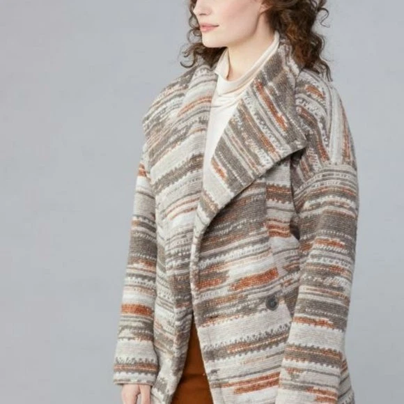 Chaqueta PrAna "Arria" Para Mujer Talla XL Forrada Lana Azteca Exterior Naturaleza Boho Foto 4 de 4