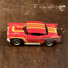 Goodyear 454 CID HO Scale Red Slot Car Pro Stock with Yellow Stripes