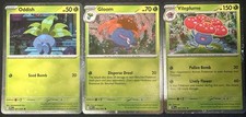 Oddish 001 Gloom 002 Vileplume 003 Cosmo Holo PFL Promo, Set Of 3 NM