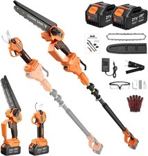 4-in-1 Cordless Pole Saw & Pruning Shears Com...