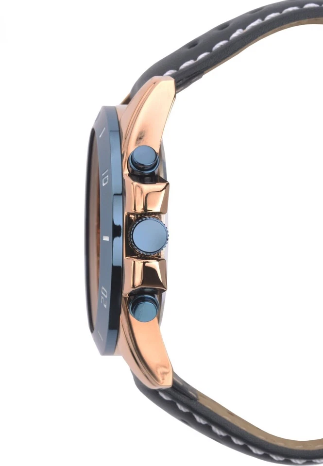 Sekonda Mens 45mm Watch Chronograph Leather Strap RRP £99.99 - Image 4 of 4