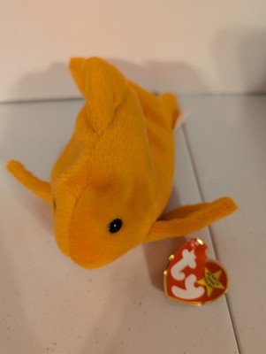 Ty Beanie Babies Goldie the Goldfish! *RARE* P.V.C. Pellets!