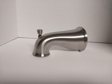 NEW Delta Tub Spout w/ Diverter Stainless Steele Finish w/ 1/2" FIP Nose Thread