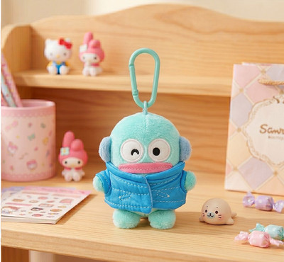 Sanrio Official Plush Doll : Wink Puffer Hangyodon 8cm Key ring Bag Charm Soft
