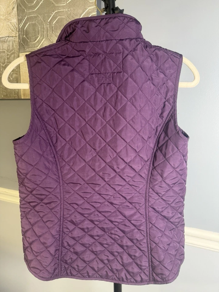 Chaleco de equitación Van Heusen para mujer talla pequeña P S/P púrpura con bolsillos SKU#W005 Foto 2 de 4
