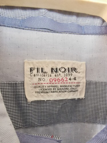 Fil Noir, Hemd, Button Up, Anzug Hemd, Gr. 40,Baumwolle, Grau, Neu - Bild 1 von 11