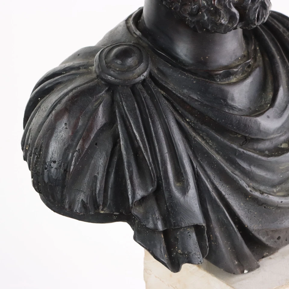 Scultura Antica Bronzo Marco Aurelio Fonderia Chiurazzi Napoli '900 Originale - Immagine 4 di 4