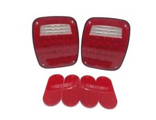 2PC Universal LED Truck Trailer Tail Lights - DOT Approved Submersible
