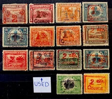 Haiti 1917-19. SC# 245, 249-263. Mint Hinged OG and Used