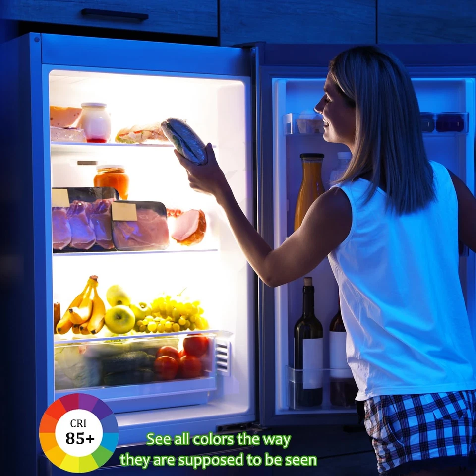 LED Refrigerator Light Bulb 40W Equivalent LED A15 Bulb 5W Daylight 5000K E26... - Image 2 of 4