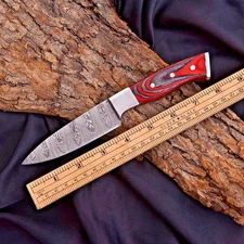 Damascus Steel Steak Knife Chef Cutlery Kitchen -Hand Forged Damascus Steel