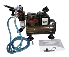 Spaz Stix Dual Action Gravity Feed Airbrush & Air Compressor Combo SZX50000