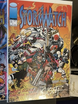 Stormwatch #1 & 2 Signed X3 by Scott Clark, Mike Heisler & Joe Chiodo Comics COA