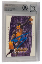 Shaquille O'Neal Signed 2000-01 Upper Deck #403 Lakers BAS Slabbed Auto Grade 10