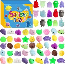 200 Pcs Mochi Squishy Toy, Kawaii Squishies Bulk Party Favors for Kids 4-8 8-12