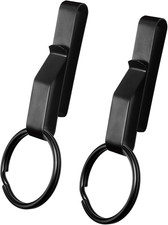 2 PACK Tactical Stealth Black Extreme Duty Key Ring Holder Special for Police, L